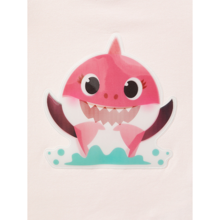 Name It Mädchen Kurzarm-Shirt Baby Shark in rosa