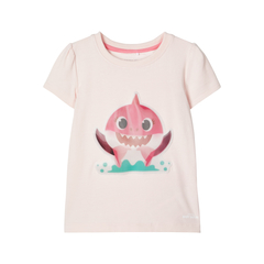 Name It Mdchen Kurzarm-Shirt Baby Shark in rosa
