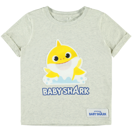 Name It boys T-shirt Baby Shark print in grey