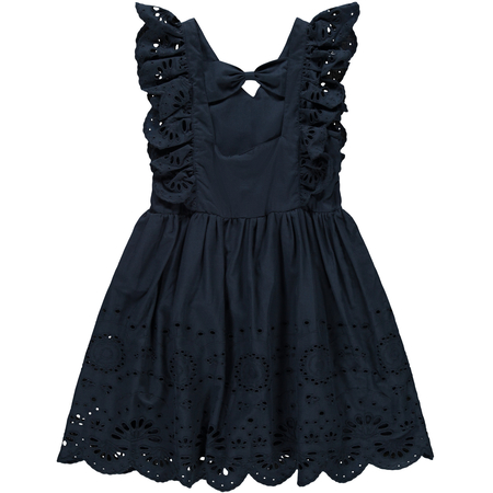 Name It girls dress with hole embroidery pattern in blue
