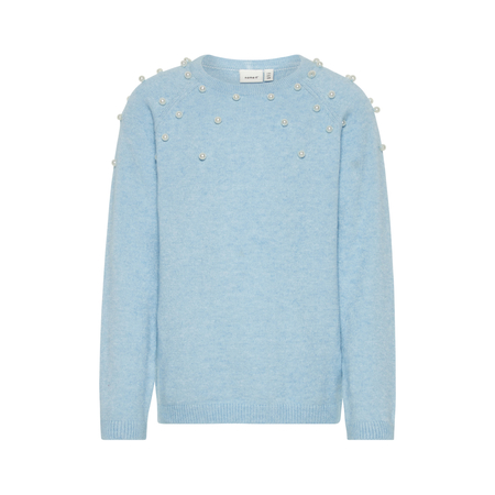 Name It girls knitted jumper with beads in blue