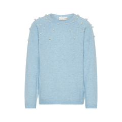 Name It girls knitted jumper with beads in blue