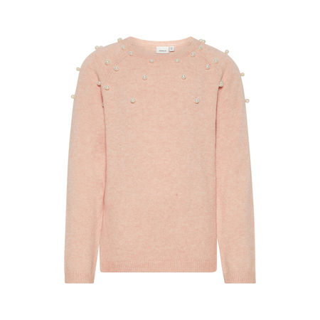 Name It girls knitted jumper with pearls in pink 158-164