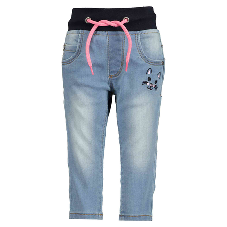 Blue Seven baby jeans trousers with cats application