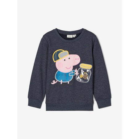 Name It boys sweatshirt Schorsch Pig in blue 86