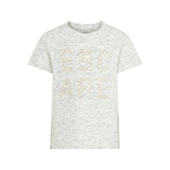 Name It boys T-shirt with embossed letters ESCAPE grey