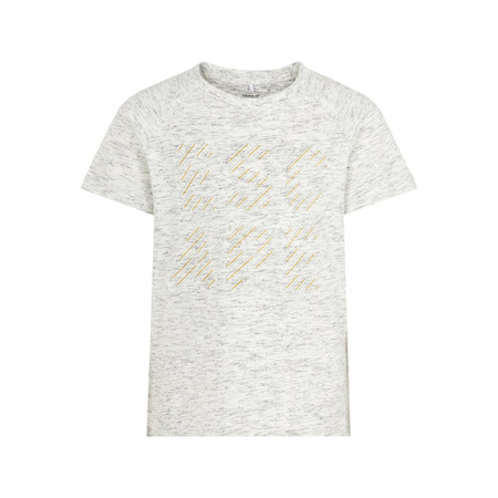 Name It boys T-shirt with embossed letters ESCAPE grey 116