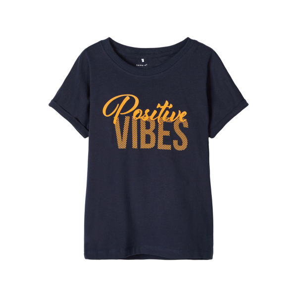 Name It T-Shirt aus Bio-Baumwolle für Mädchen in blau