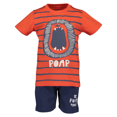 Blue Seven shirt-shorts set for boys in red/blue