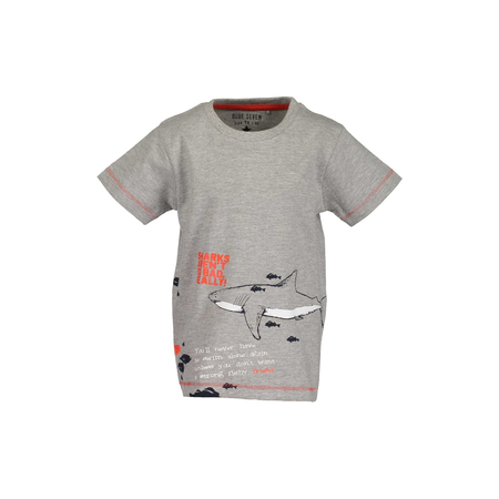 Blue Seven boys T-shirt in grey with shark print 92