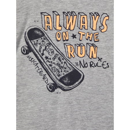 Name It long sleeve boys shirt with print in gray