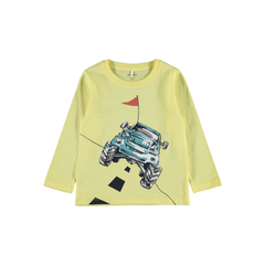 Name It boys longsleeve jumper with print in yellow