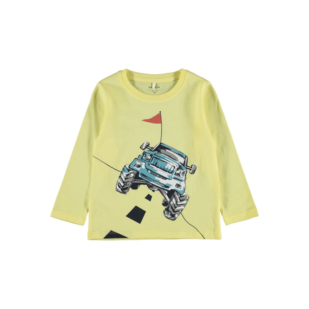 Name It boys longsleeve jumper with print in yellow 86