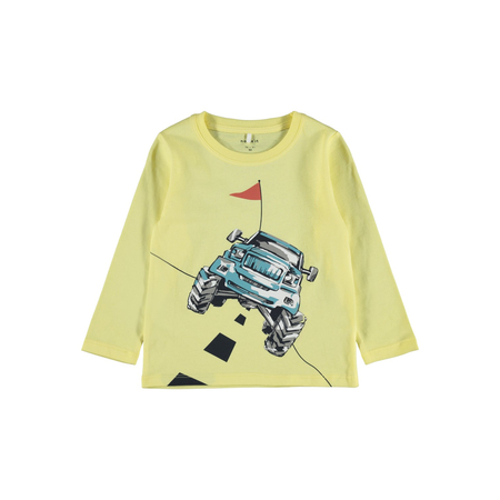 Name It boys longsleeve jumper with print in yellow 104