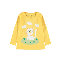 Name It girls jumper with long sleeves in yellow