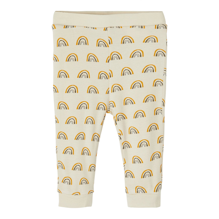 Name It Unisex Sweat Pants for Baby Allover Print Oatmeal 56