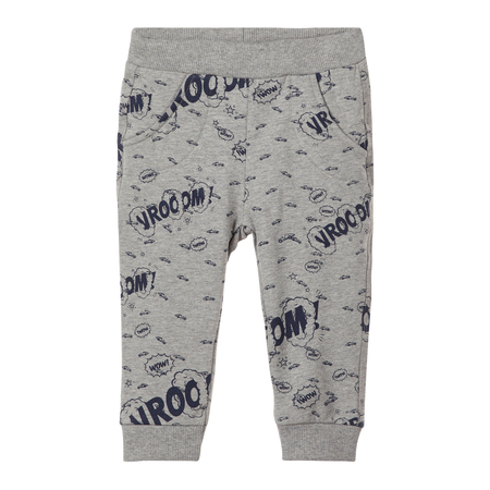 Name It boys cotton trousers with decorative pockets Grey Melange 62