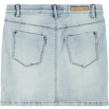 Name It Girls Stretch Denim Skirt with Ribbed Details