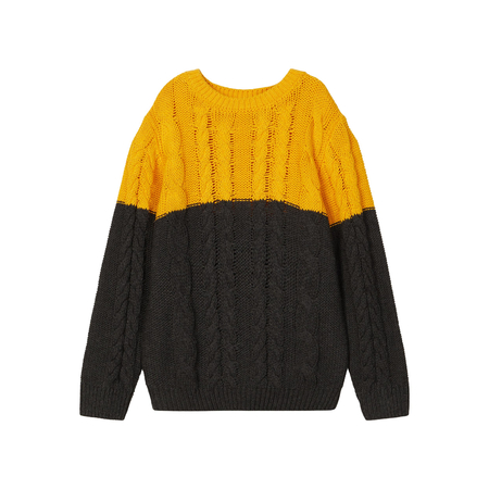 Name It boys knitted jumper with cable knit pattern Golden Rod 86