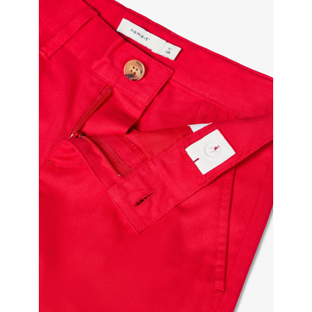 Name It boys cotton woven shorts with pockets True Red 158