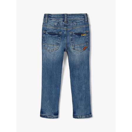 Name It boys extra slim fit jeans with decorative rips Medium Blue Denim 80