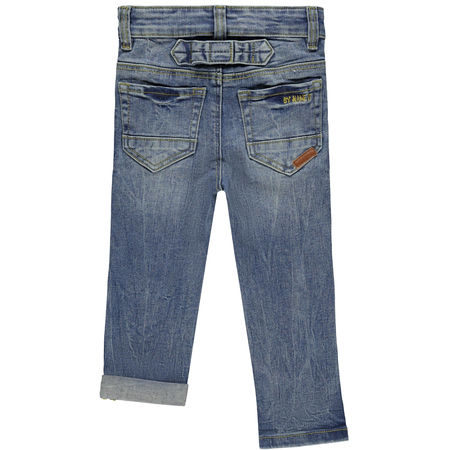 Name It boys extra slim fit jeans with decorative rips Medium Blue Denim 86