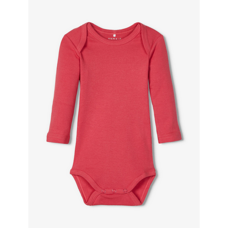 Name It girls 3-pack bodysuits in organic cotton Claret Red 56