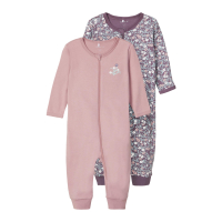 Name It girls 2-pack sleepsuit set in organic cotton