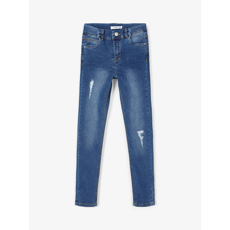 Name It girls denim jeans high-waisted trousers Medium Blue Denim 116