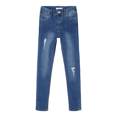Name It girls denim jeans high-waisted trousers Medium Blue Denim 134