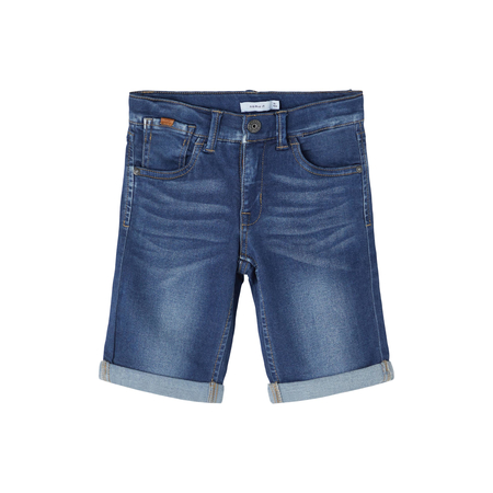 Name It boys jeans long shorts in 5-pocket style Dark Blue Denim-134