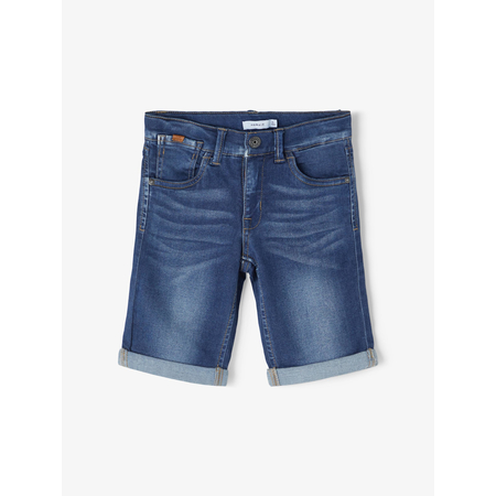 Name It Jungen Jeans Long Shorts im 5-Pocket-Style Dark Blue Denim-134