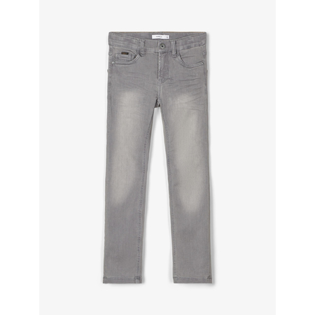 Name It Jungen Power-Stretch-Jeans mit Taschen Light Grey Denim 128