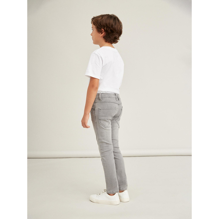 Name It Jungen Power-Stretch-Jeans mit Taschen Light Grey Denim 164