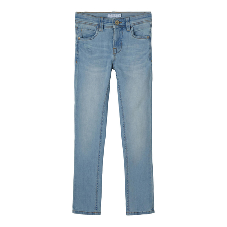 Name It boys jeans in organic cotton in X-Slim Light Blue Denim 152