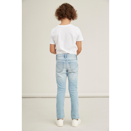 Name It boys jeans in organic cotton in X-Slim Light Blue Denim 152