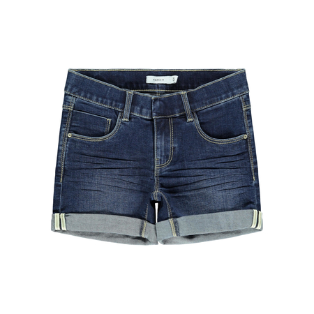 Name It girls organic cotton jeans shorts Dark Blue Denim 98