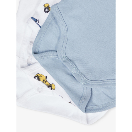 Name It boys three-pack of bodysuits in organic cotton Dusty Blue 68