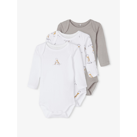 Name It unisex baby 3-pack bodysuits organic cotton Alloy 62