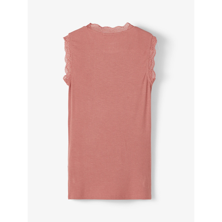 Name It girls tank top with lace trim Withered Rose 158-164
