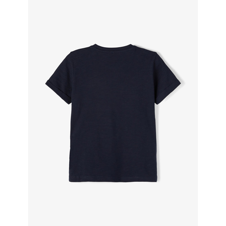 Name It boys short-sleeved sweatshirt made from organic cotton Dark Sapphire-122-128