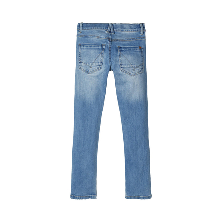 Name It Jungen Stretch Jeans im coolem Used-Style Light Blue Denim 152