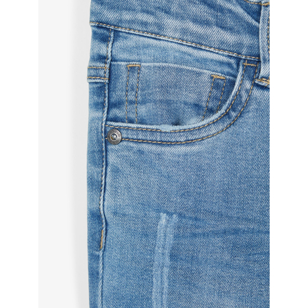 Name It Jungen Stretch Jeans im coolem Used-Style Light Blue Denim 152