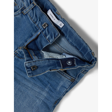 Name It Jungen Jeans kurz mit praktischen Taschen Light Blue Denim-104