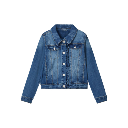 Name It Girls Denim Jacket with Pointed Collar