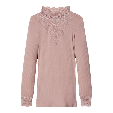 Name It girls longsleeve with lace details Woodrose 146-152