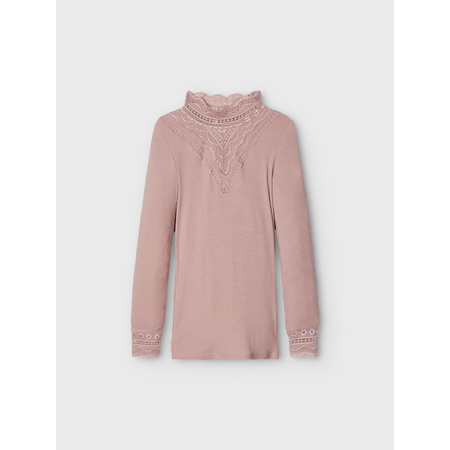 Name It girls longsleeve with lace details Woodrose 146-152