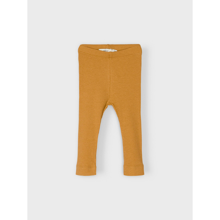 Name It Baby Basic Leggings organic cotton in ribbed structure Spruce Yellow 68