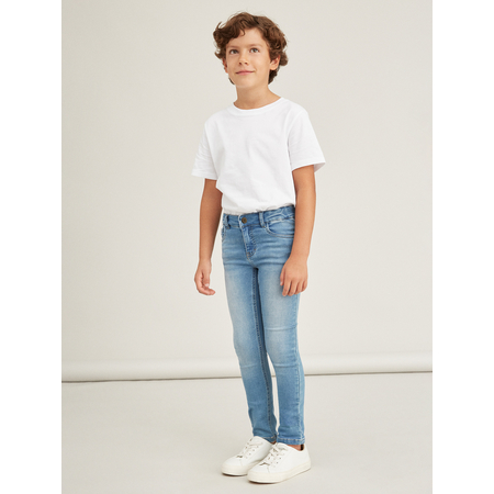 Name It Jungen Skinny Fit Jeans aus Bio-Baumwolle Medium Blue Denim 152