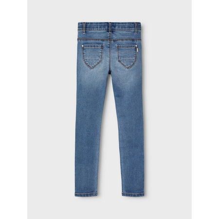 Name It girls stretch jeans in organic cotton Medium Blue Denim 104